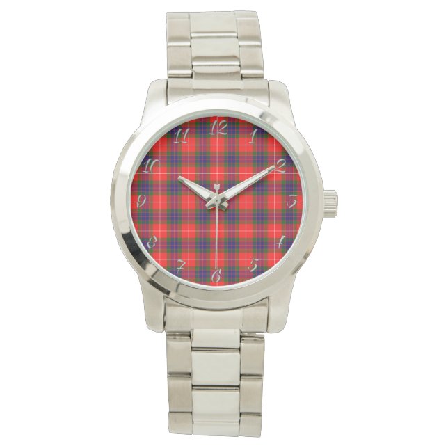 Classic Timeless Clan Abernethy Plaid Tartan Gift Watch (Front)