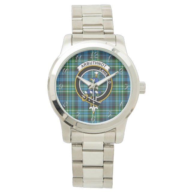 Classic Timeless Clan Arbuthnot Hunting Tartan Pla Watch (Front)