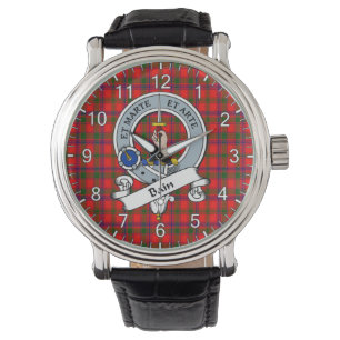 Classic Timeless Clan Bain Badge Tartan Plaid Gift Watch