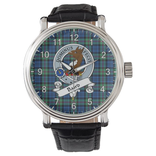 Classic Timeless Clan Baird Ancient Badge Tartan Watch (Front)
