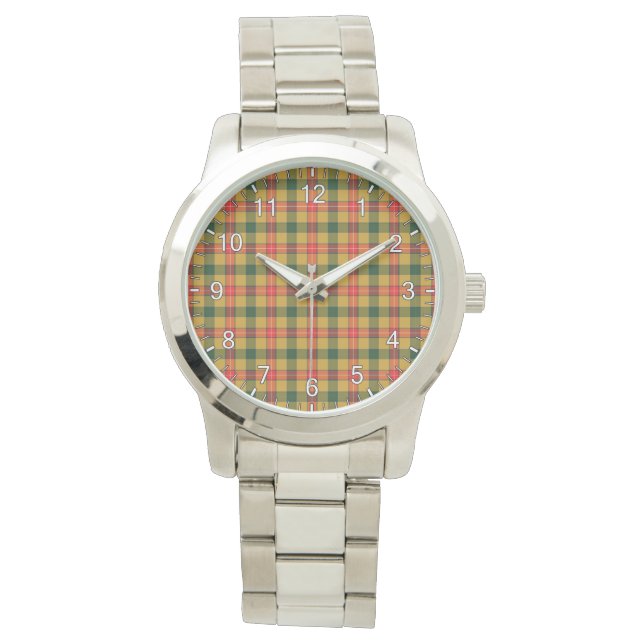 Classic Timeless Clan Baxter Tartan Plaid Gift Watch (Front)