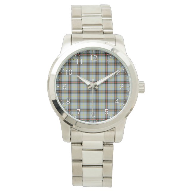 Classic Timeless Clan Bell Tartan Plaid Gift Watch (Front)