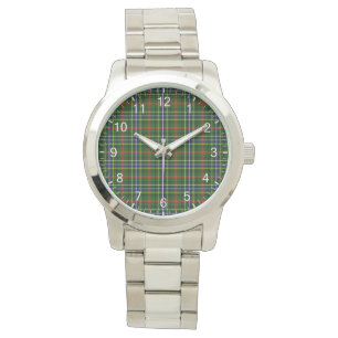 Classic Timeless Clan Bisset Tartan Plaid Gift Watch