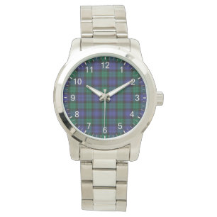 Classic Timeless Clan Blackwatch Tartan Plaid Gift Watch