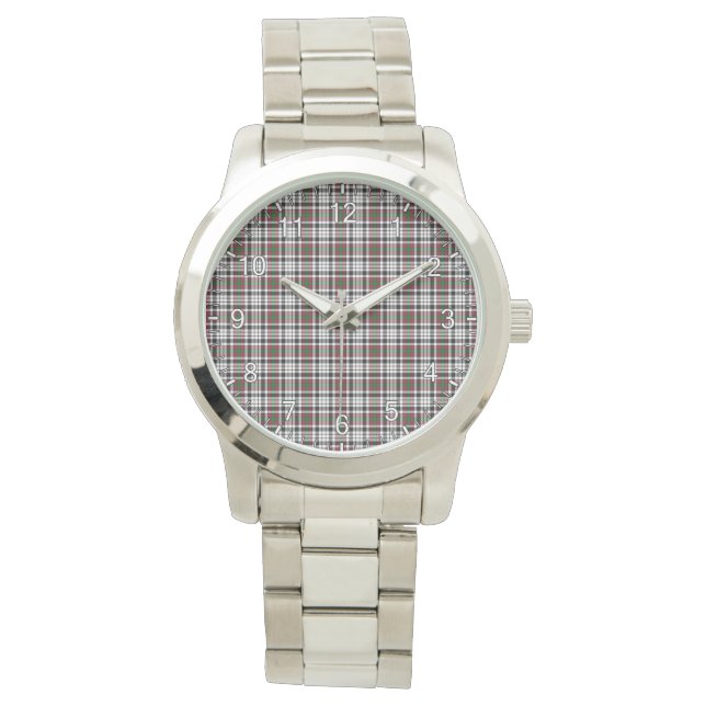 Classic Timeless Clan Borthwick Tartan Plaid Gift  Watch (Front)