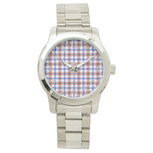 Classic Timeless Clan Boswell Modern Tartan Plaid  Watch