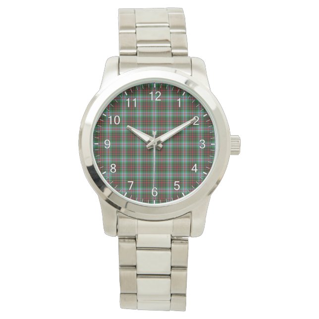 Classic Timeless Clan Brodie Modern Tartan Plaid Watch (Front)