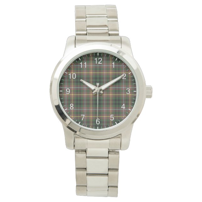 Classic Timeless Clan Buchanan Hunting Tartan Watch (Front)