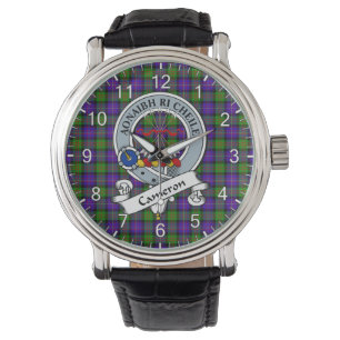 Classic Timeless Clan Cameron Badge Tartan Watch