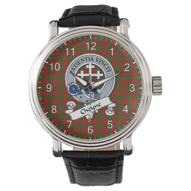 Classic Timeless Clan Cheyne Badge Tartan Watch (Front)