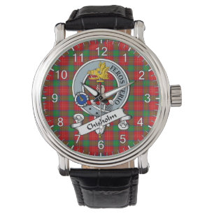 Classic Timeless Clan Chisholm Badge Tartan Watch