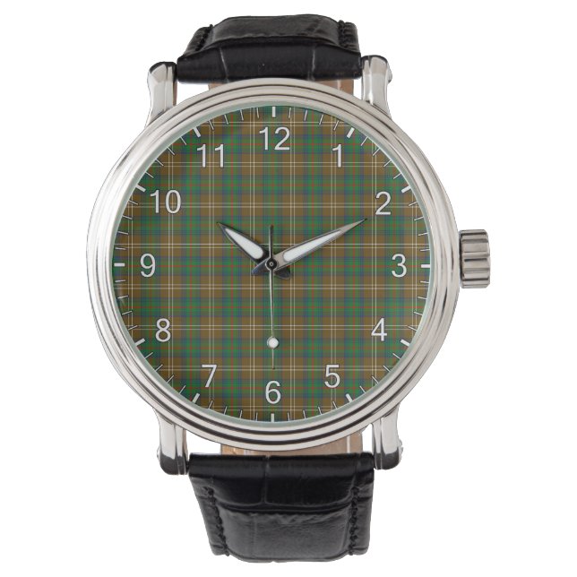 Classic Timeless Clan Chisholm Hunting Tartan Plai Watch (Front)