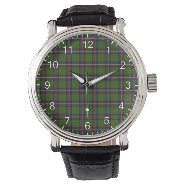 Classic Timeless Clan Cochrane Hunting Tartan Plai Watch (Front)