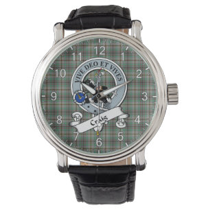 Classic Timeless Clan Craig Badge Tartan Watch