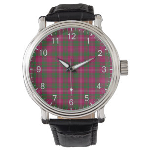 Classic Timeless Clan Crawford Modern Tartan Plaid Watch