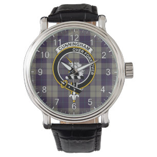 Classic Timeless Clan Cunningham Dress Blue Tartan Watch