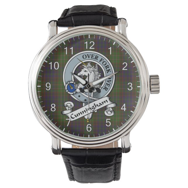 Classic Timeless Clan Cunningham Hunting Badge Tar Watch (Front)