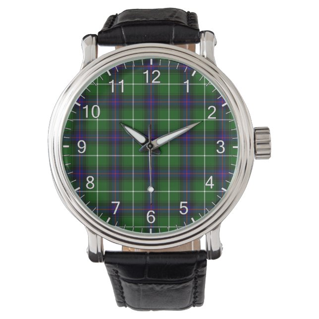 Classic Timeless Clan Donald MacDonald Tartan Plai Watch (Front)