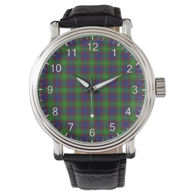 Classic Timeless Clan Durie Tartan Plaid Gift Watch (Front)
