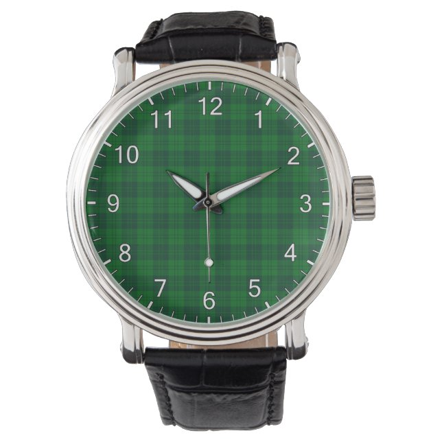 Classic Timeless Clan Erskine Hunting Tartan Plaid Watch (Front)