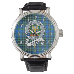 Classic Timeless Clan Falconer Badge Tartan Watch