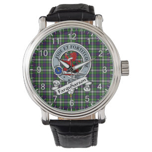 Classic Timeless Clan Farquharson Badge Tartan Watch