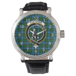 Classic Timeless Clan Fletcher Ancient Tartan Badg Watch