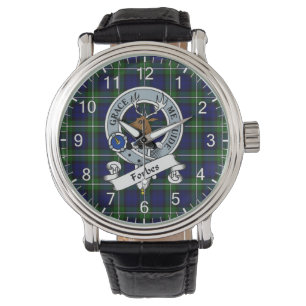 Classic Timeless Clan Forbes Badge Tartan Watch