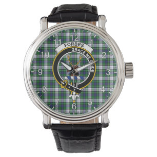 Classic Timeless Clan Forbes Dress Tartan Badge Pl Watch