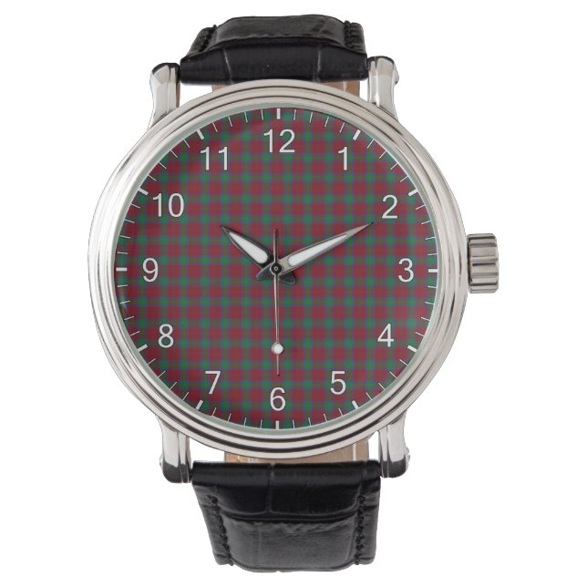 Classic Timeless Clan Fotheringham Tartan Plaid Watch (Front)