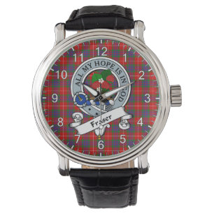 Classic Timeless Clan Fraser Badge Tartan Watch