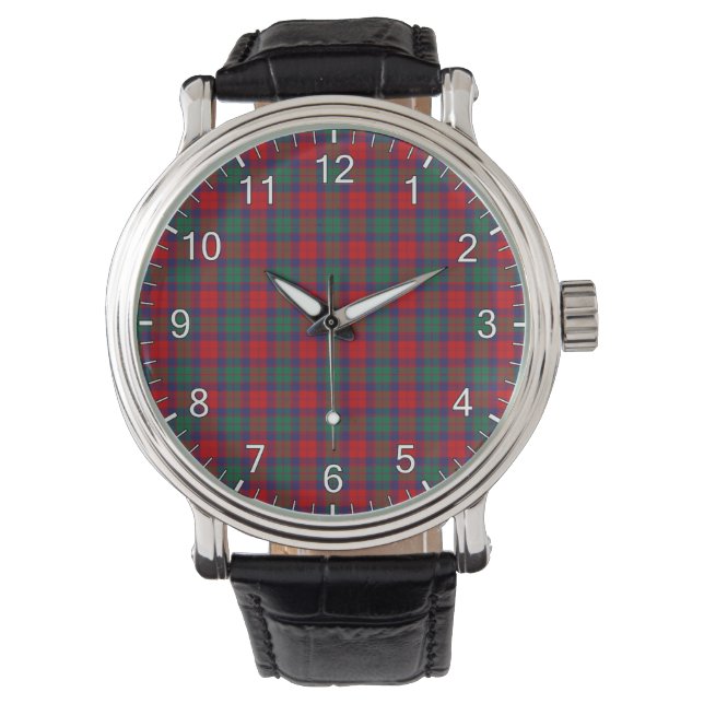 Classic Timeless Clan Fraser of Altyre Tartan Plai Watch (Front)