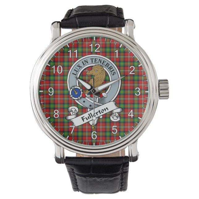 Classic Timeless Clan Fullerton Badge Tartan Watch (Front)