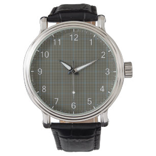 Classic Timeless Clan Haig Grey Tartan Plaid Gift Watch