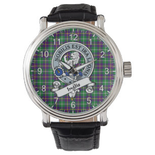 Classic Timeless Clan Inglis Modern Badge Tartan Watch