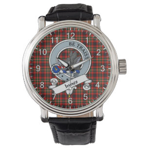 Classic Timeless Clan Innes of Moray Badge Tartan  Watch