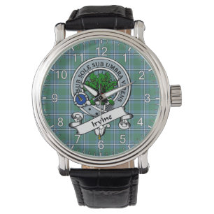 Classic Timeless Clan Irvine Badge Tartan Watch