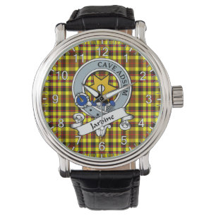 Classic Timeless Clan Jardine Yellow Badge Tartan  Watch