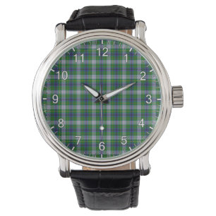 Classic Timeless Clan Johnston Dress Tartan Plaid  Watch