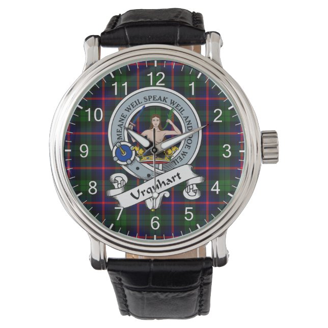 Classic Timeless Clan Urquhart Badge Tartan Watch (Front)