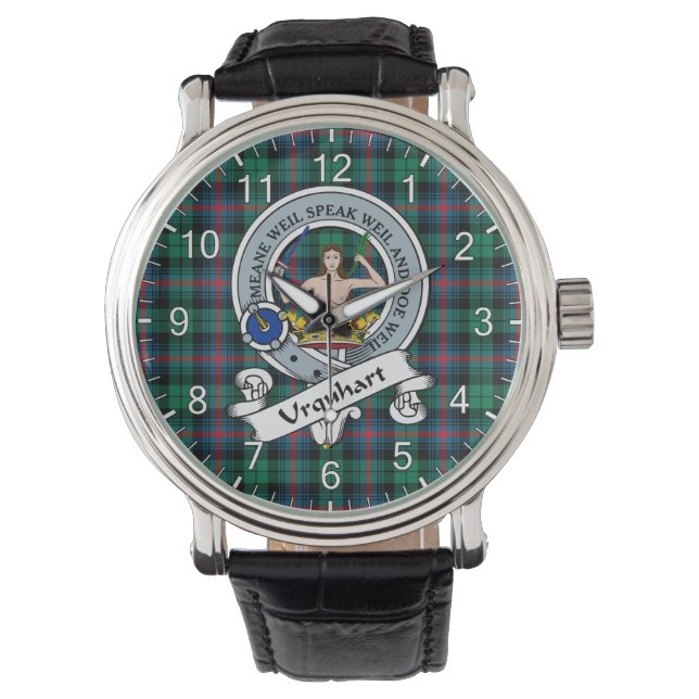 Classic Timeless Clan Urquhart Modern Badge Tartan Watch (Front)
