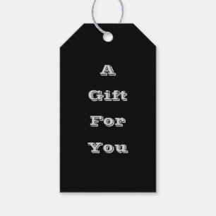 Classic Timeless Traditional Black Solid Colour Gift Tags