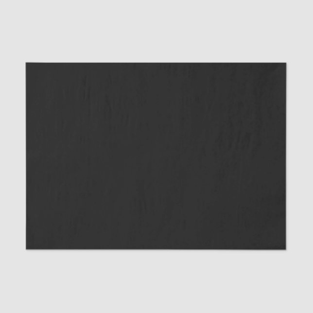Classic Timeless Traditional Black Solid Colour Tissue Paper (Front)