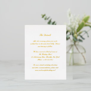 Classic Timeless Wedding Foil Enclosure Card