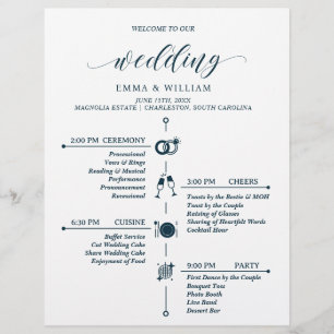 Classic Timeline Wedding Program