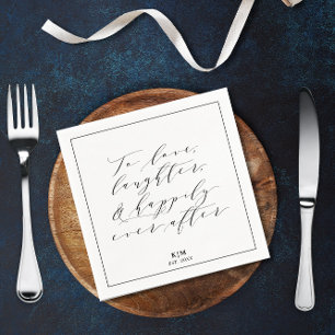 Classic To Love Laughter Quote Wedding Paper Napkin