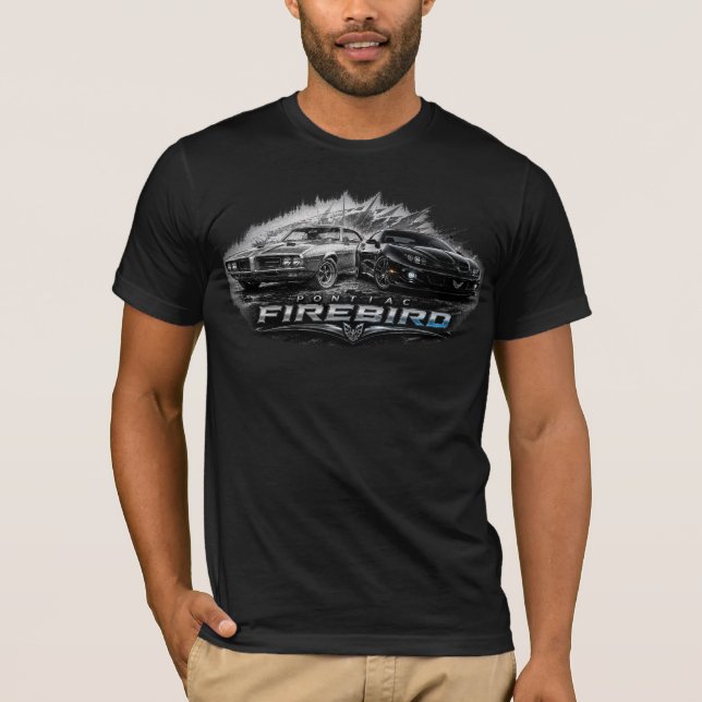 Classic to Modern Firebird Muscle Car Evolution T-Shirt (Front)