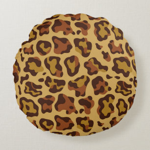 Classic Tortoise Shell Elegance Round Cushion