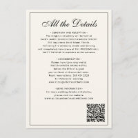 Classic traditional balck ivory wedding details