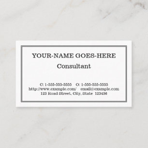 Classic, Traditional, Bordered Business Card